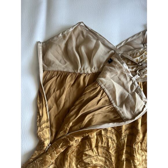 The Limited Gold Mustard Semi-sheer Y2K Tank Babydoll Fairy silk Blend Sz.‎ M - Picture 5 of 7